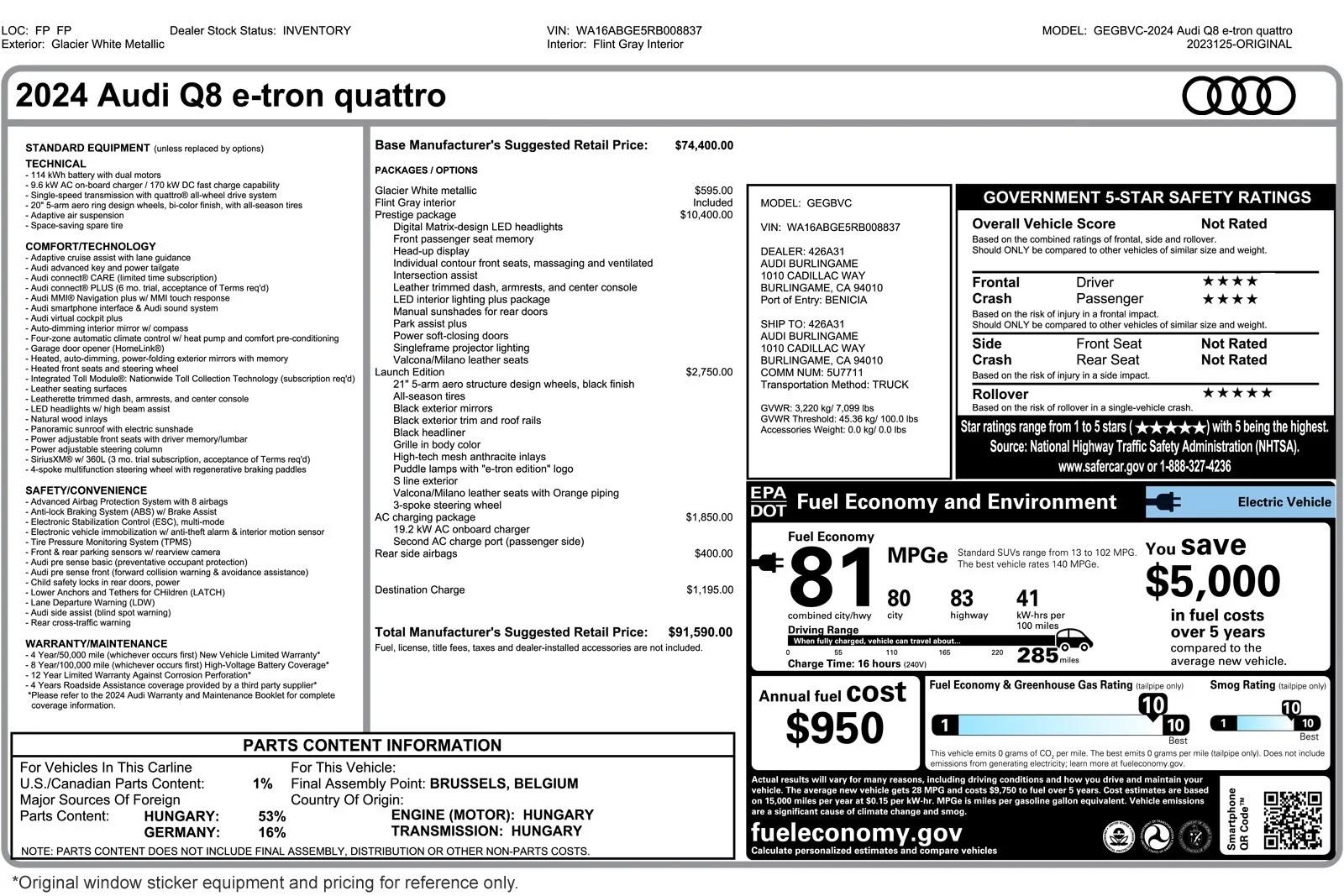 audi q8 e-tron 2024 WA16ABGE5RB008837 image audi q8 e-tron 2024 WA16ABGE5RB008837 image